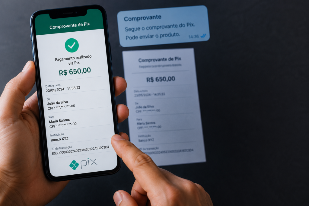 Golpe do falso comprovante de Pix