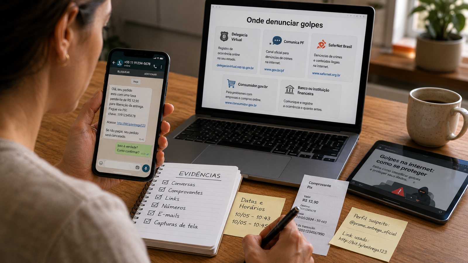 Como denunciar golpe digital