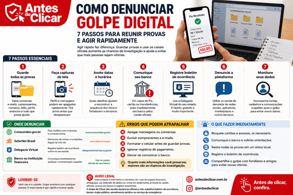 Como denunciar golpe digital