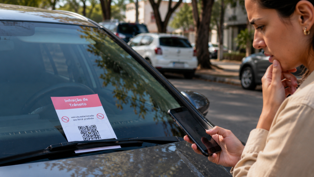 QR Code em falso aviso de multa pode levar motoristas a golpes digitais