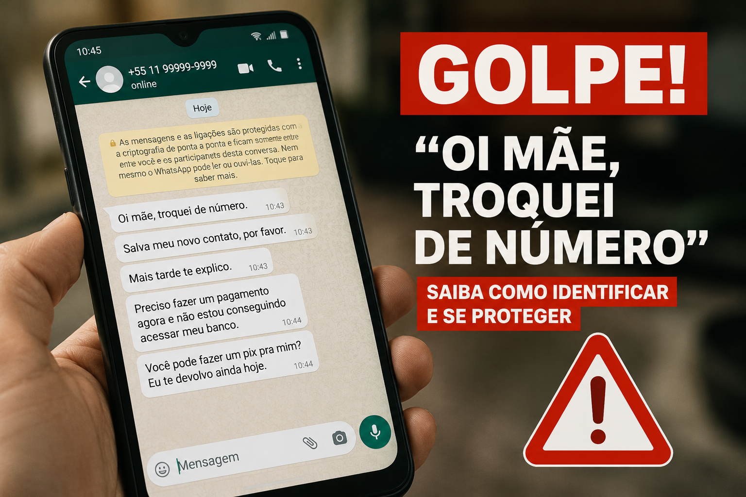 Oi mãe, troquei de número: é golpe?