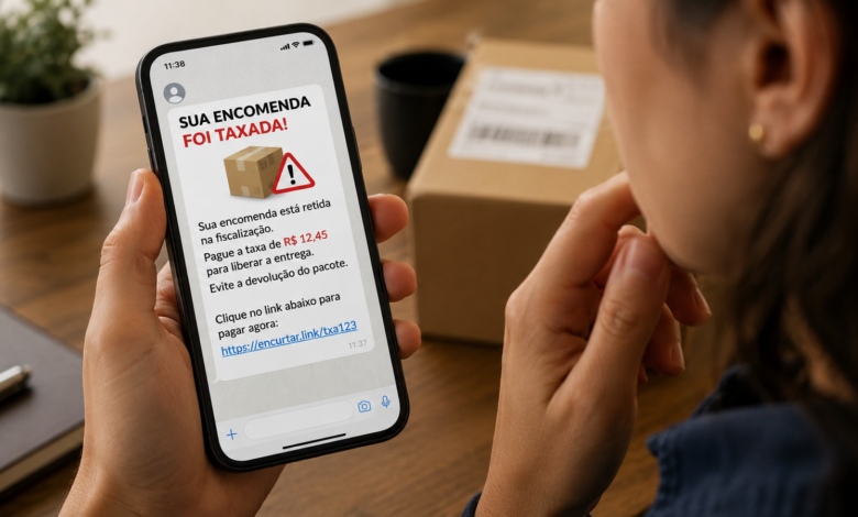 encomenda foi taxada