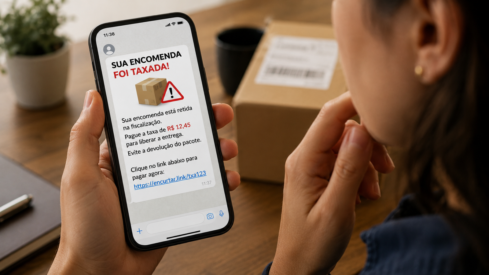 encomenda foi taxada