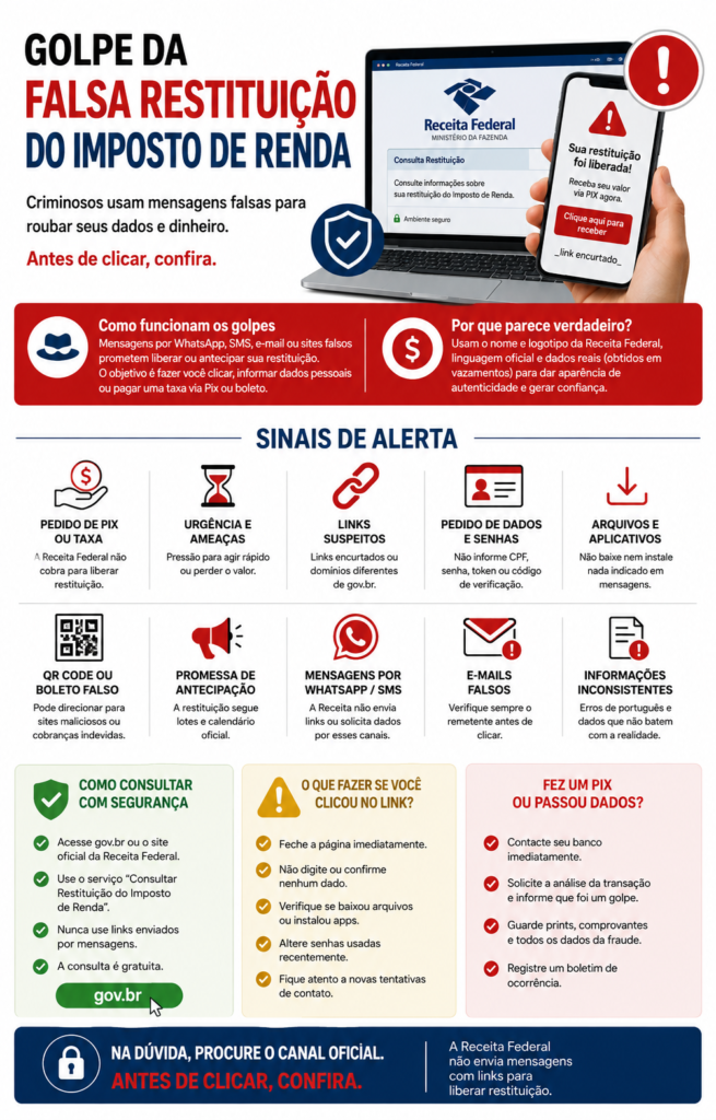 Infográfico Restituição do Imposto de Renda: